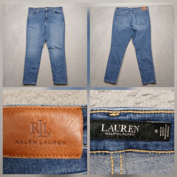 Lauren Ralph Lauren Denim - Lauren Ralph Lauren Jeans Women's 16 Blue Stretch Denim Mid Rise